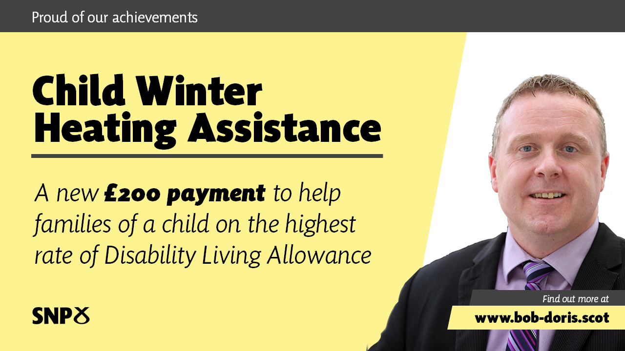 Child Winter Heating Assistance. A new £200 payment to help families of a child on the highest rate of Disability Living Allowance