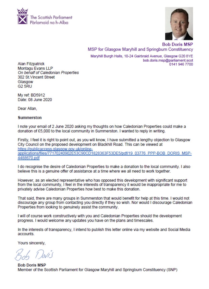 summerston letter